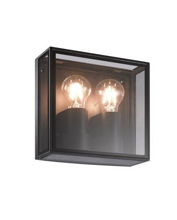 VERBIER * APLIQUE EXTERIOR GRIS OSCURO  IP65 - 2L*E27